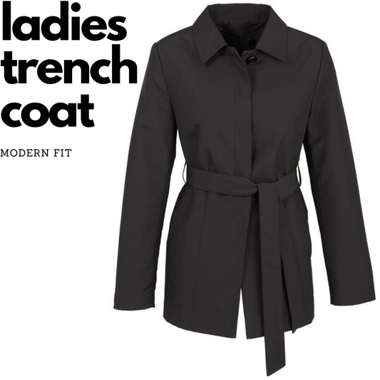 Womens Winter Button Long Trench Coat Jacket Parka Overcoat - Black - XXX-Large V563-J126LL-BLACK-3XL