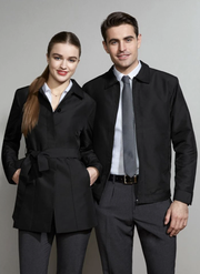 Womens Winter Button Long Trench Coat Jacket Parka Overcoat - Black - XXX-Large V563-J126LL-BLACK-3XL