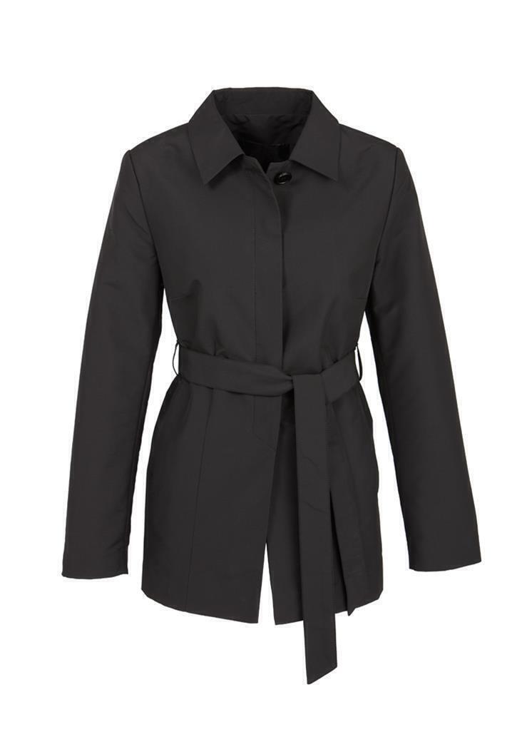 Womens Winter Button Long Trench Coat Jacket Parka Overcoat - Black - Large V563-J126LL-BLACK-L