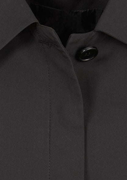 Womens Winter Button Long Trench Coat Jacket Parka Overcoat - Black - Small V563-J126LL-BLACK-S