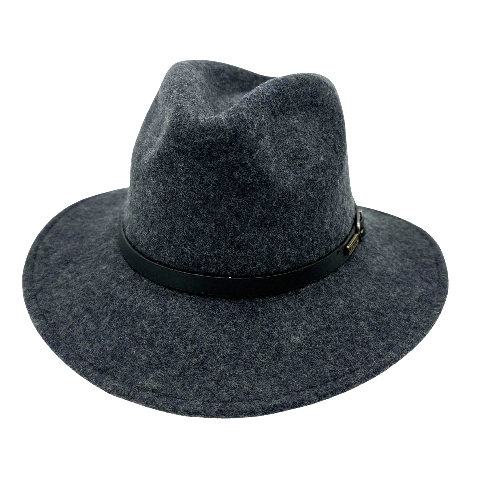JACARU 1849 Australian 100% Wool Hat Fedora Trilby Crushable Travel - Dark Grey - Large (58-59cm)