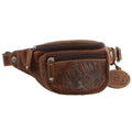 Jack's Inn Mudslide Brown Crazy Horse Leather Bumbag Waist Belt Bag Pouch in Cognac V563-JACK-17-COGN