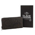 Jack's Inn Liquor Ladies Crazy Horse Leather Wallet Black Bourbon Womens Gift Set V563-JACK-20-BRN