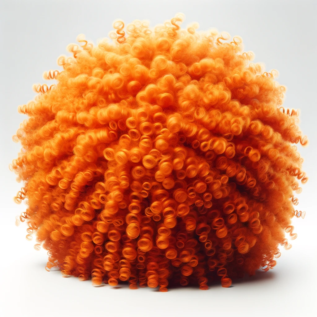 Jannik Sinner Inspired Wig Curly Afro Party Costume Tennis Dress Up - Orange V563-JANNIK_SINNER_WIG