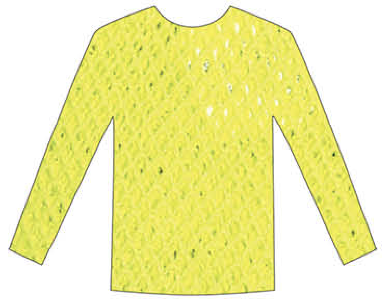 Womens Fishnet Mesh Top Long Sleeve Sheer See Through Costume - Fluro Yellow V563-JD-12168-FLUROYLW