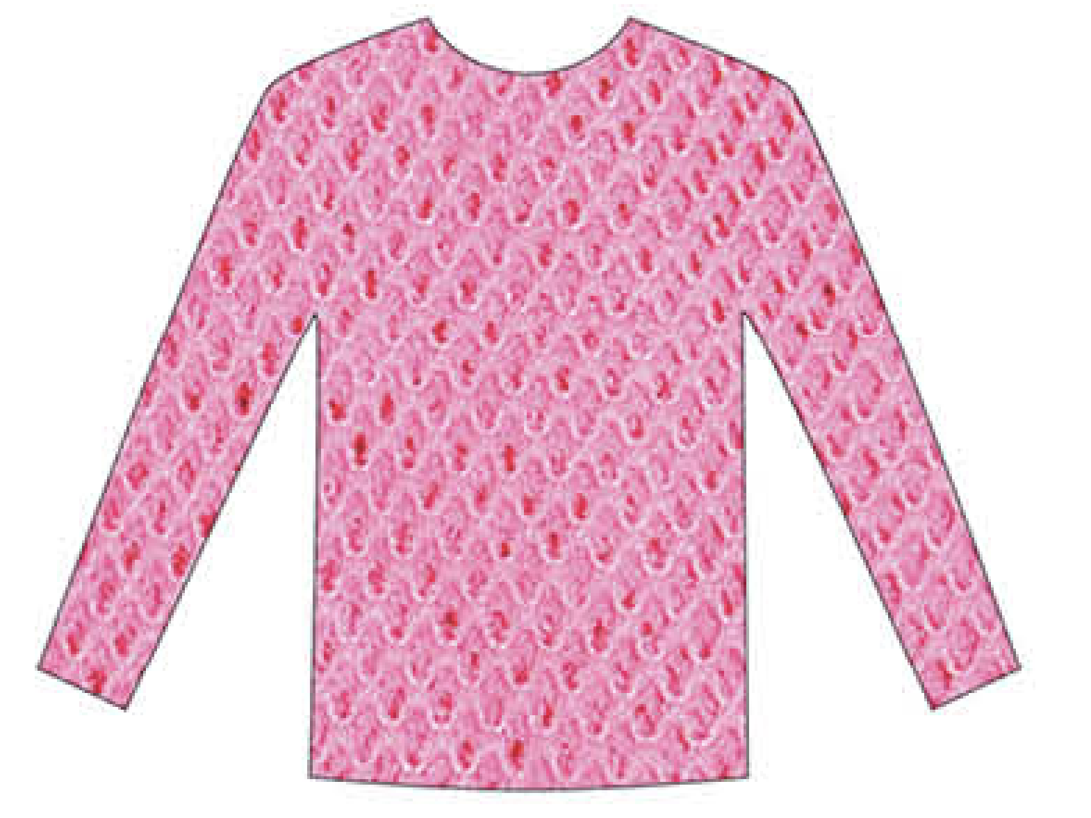 Womens Fishnet Mesh Top Long Sleeve Sheer See Through Party Costume - Light Pink V563-JD-12168-LPNK
