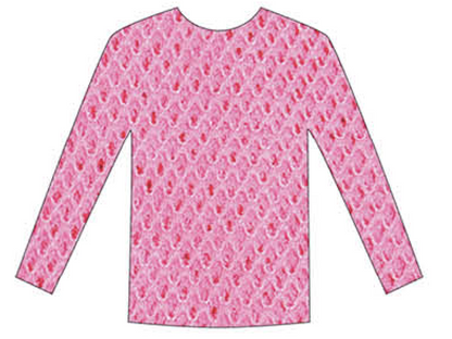 Womens Fishnet Mesh Top Long Sleeve Sheer See Through Party Costume - Light Pink V563-JD-12168-LPNK