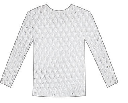 Womens Fishnet Mesh Top Long Sleeve Sheer See Through Party Costume - White V563-JD-12168-WHT