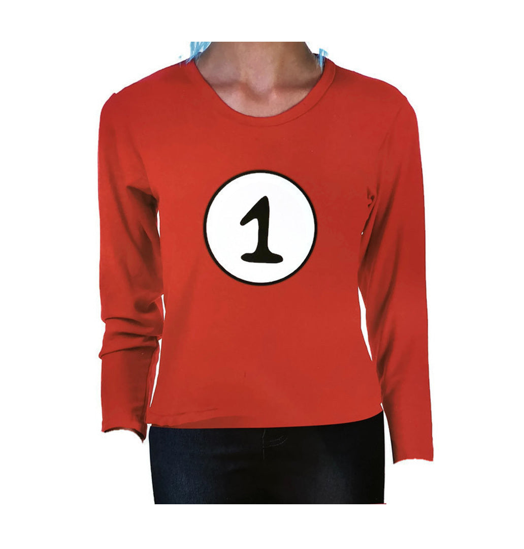 Kids Cat In The Hat Thing 1 Dr Seuss Red Top Party Costume Book Week Childrens - S (4-5 Years Old) V563-JD-13166-S