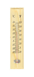 27cm WOODEN THERMOMETER Indoor Outdoor Glass Wall Hanging Room Sensor Jumbo V563-JD-15591