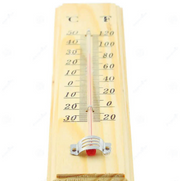 27cm WOODEN THERMOMETER Indoor Outdoor Glass Wall Hanging Room Sensor Jumbo V563-JD-15591