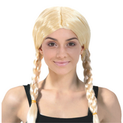 PLAITED WIG Braided Costume Party Hair Schoolgirl Dress Up School - Blonde V563-JD-22511