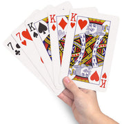 JUMBO PLAYING CARDS Full Deck Red Poker Plastic Coated 8.5 x 12cm King Big Size V563-JUMBOPLAYINGCARDS