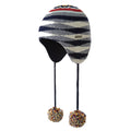 KANGOL Chameleon Earlap Beanie Hat Winter Warm Pom Pom Wool Blend - Dark Blue V563-K1459FA-DRKBLU-ONESIZE