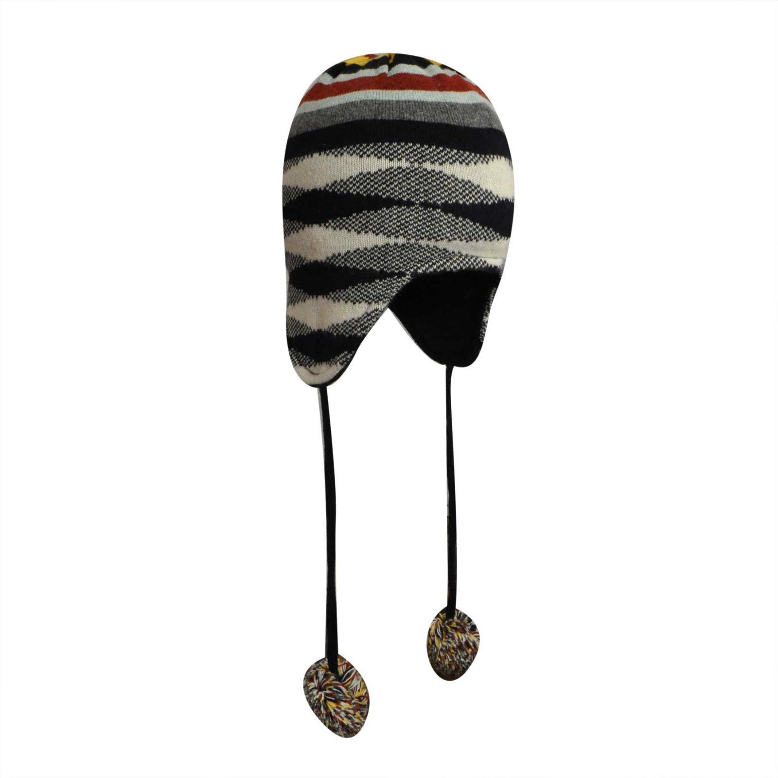 KANGOL Chameleon Earlap Beanie Hat Winter Warm Pom Pom Wool Blend - Dark Blue V563-K1459FA-DRKBLU-ONESIZE