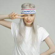 Kangol Bermuda Stripe Headband Stretch Sweatband - White/Ciano - One Size V563-K3302ST-WC130-1SZ