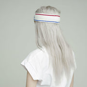 Kangol Bermuda Stripe Headband Stretch Sweatband - White/Ciano - One Size V563-K3302ST-WC130-1SZ