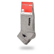 Kappa Mens Ankle Socks - Grey - 1 Pack of 3 - EU 39-41 V563-KAPPA-GREY-39_41