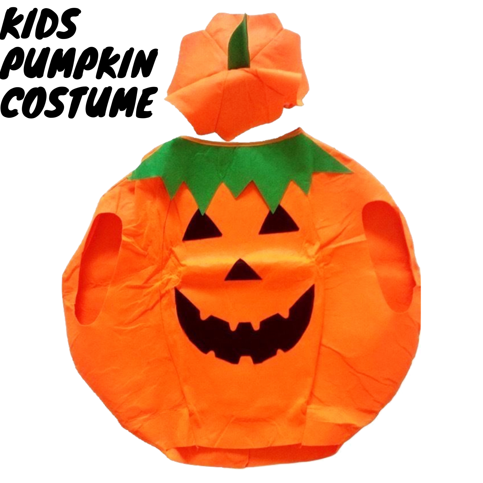 KIDS PUMPKIN COSTUME Halloween Unisex Fancy Dress Up Party Orange Vegetable V563-KIDSPUMPKINCOSTUME