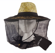 Mosquito Hat Net Head Protector Bee Bug Mesh Insect Mozzie Fishing Fly - Black V563-KIT-2432-BLACK