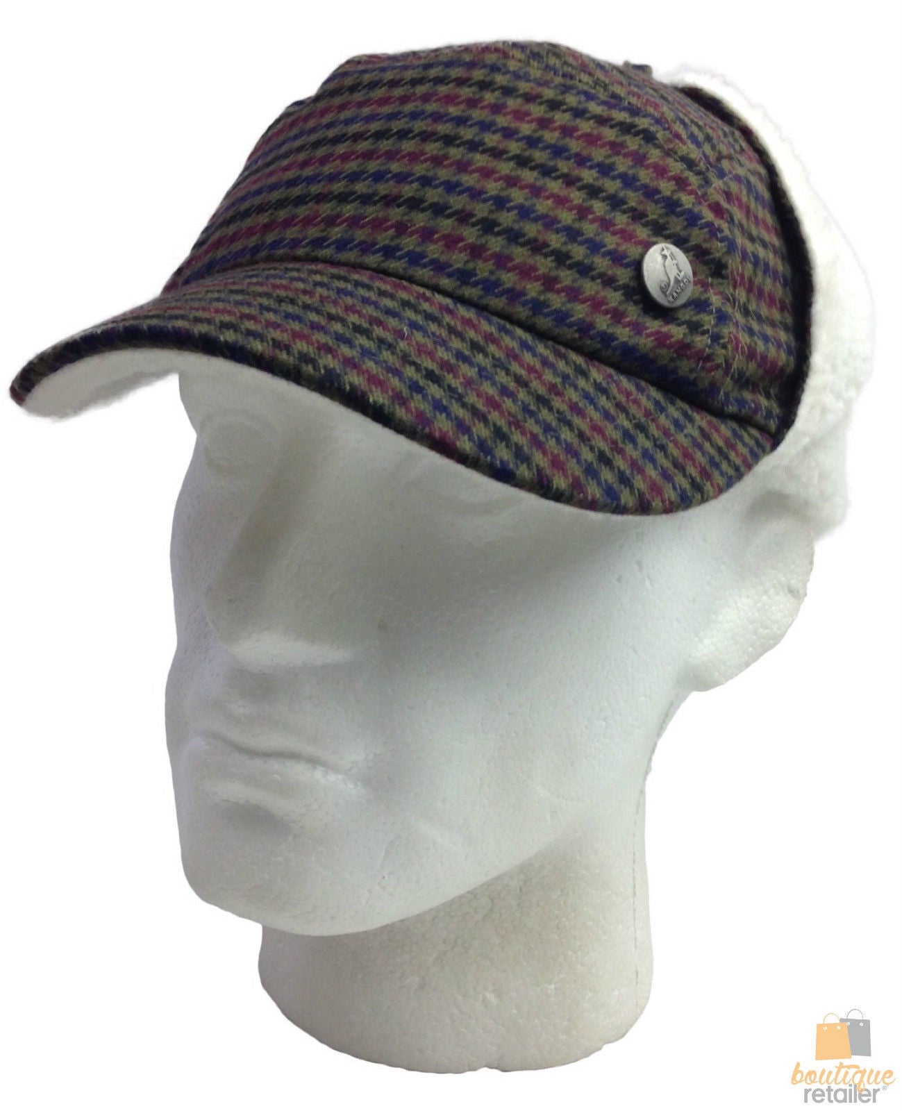 Plaid Supre Trapper Ushanka Hat Sherpa Lined Winter Ear Flap Cap - Army Green - S/M V563-KNGOL-K1502FA-DC091-S_M