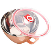 900ml Stainless Steel Instant Noodle Solid Bowl Korean Mi Goreng w Lid & Handle V563-KOR_NOODLEBWL_15CM