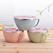 900ml Stainless Steel Instant Noodle Solid Bowl Korean Mi Goreng w Lid & Handle V563-KOR_NOODLEBWL_15CM
