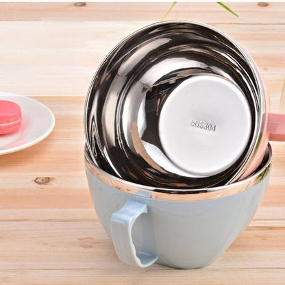 900ml Stainless Steel Instant Noodle Solid Bowl Korean Mi Goreng w Lid & Handle V563-KOR_NOODLEBWL_15CM