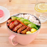 900ml Stainless Steel Instant Noodle Solid Bowl Korean Mi Goreng w Lid & Handle V563-KOR_NOODLEBWL_15CM