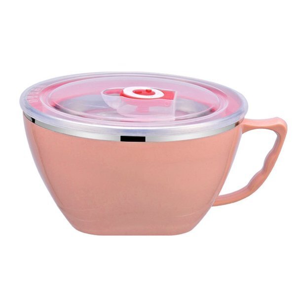 900ml Stainless Steel Instant Noodle Solid Bowl Korean Mi Goreng w Lid & Handle V563-KOR_NOODLEBWL_15CM