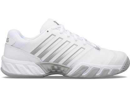 K-Swiss Womens Bigshot 4 AC Tennis Shoes - White/Silver - US 8.5 V563-KSW96989138-85