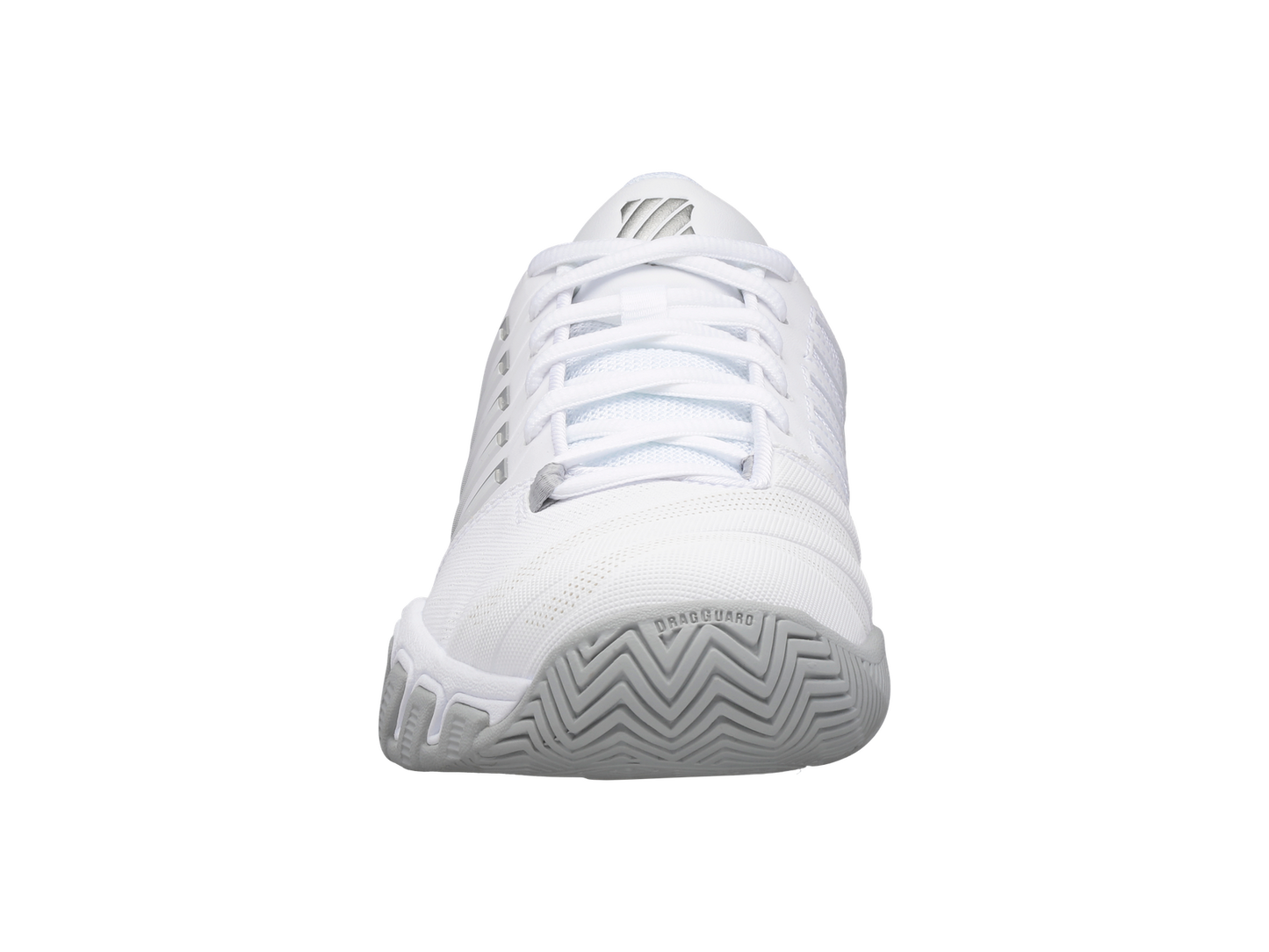 K-Swiss Womens Bigshot 4 AC Tennis Shoes - White/Silver - US 8.5 V563-KSW96989138-85