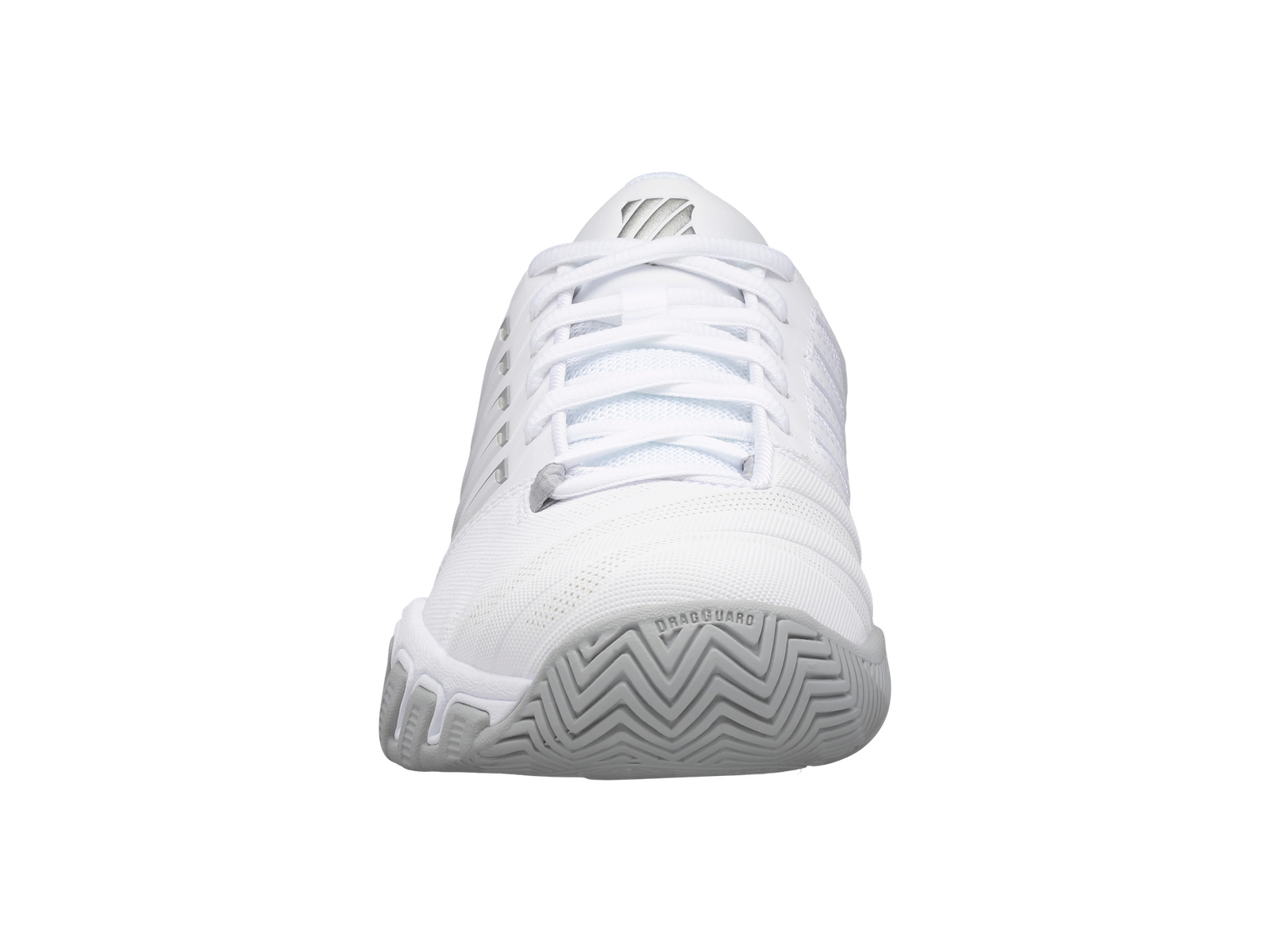 K-Swiss Womens Bigshot 4 AC Tennis Shoes - White/Silver - US 8.5 V563-KSW96989138-85