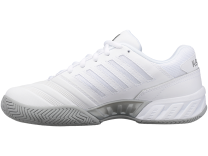 K-Swiss Womens Bigshot 4 AC Tennis Shoes - White/Silver - US 8.5 V563-KSW96989138-85
