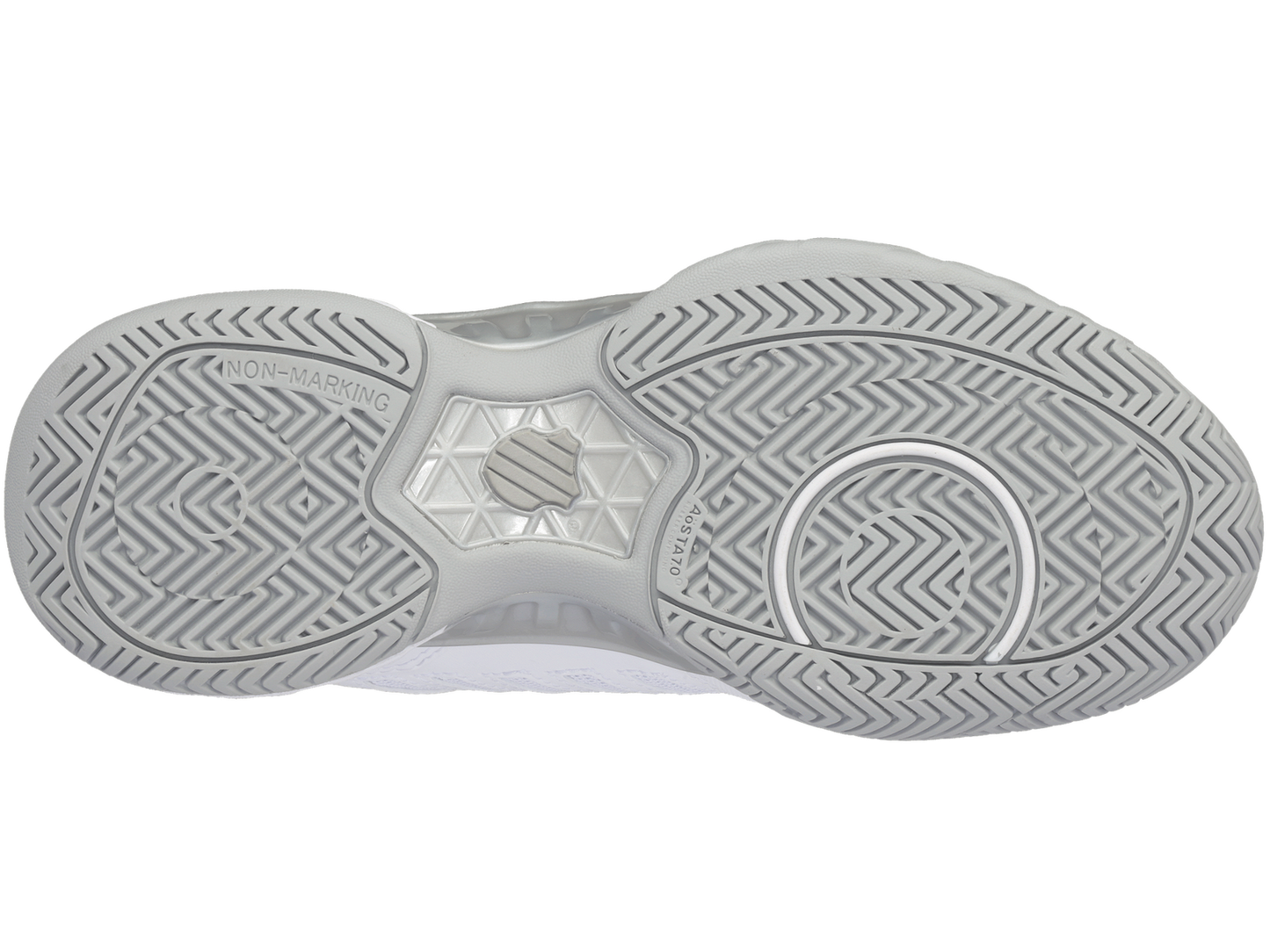 K-Swiss Womens Bigshot 4 AC Tennis Shoes - White/Silver - US 8.5 V563-KSW96989138-85