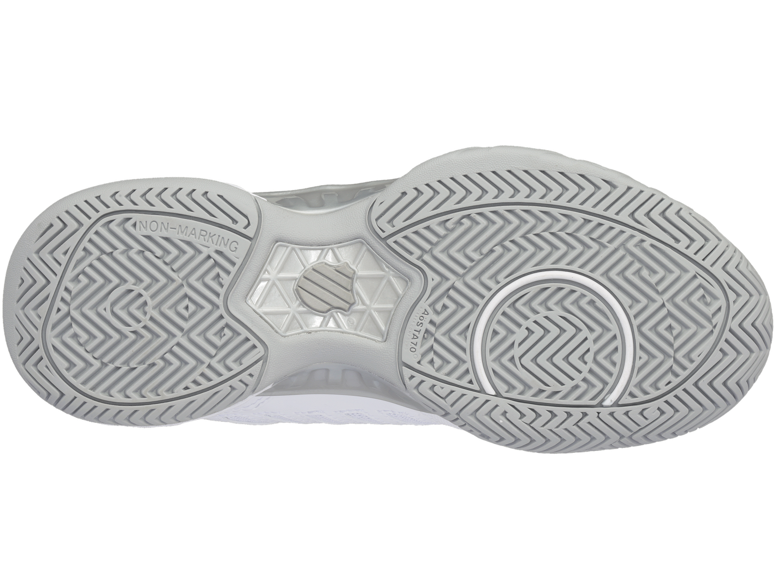 K-Swiss Womens Bigshot 4 AC Tennis Shoes - White/Silver - US 8.5 V563-KSW96989138-85