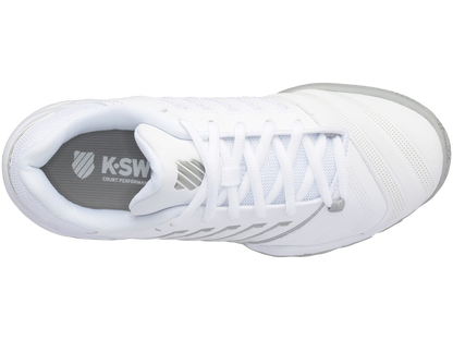 K-Swiss Womens Bigshot 4 AC Tennis Shoes - White/Silver - US 8.5 V563-KSW96989138-85