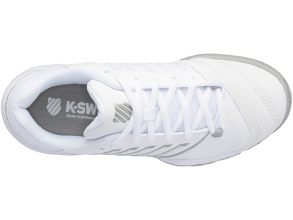 K-Swiss Womens Bigshot 4 AC Tennis Shoes - White/Silver - US 8.5 V563-KSW96989138-85