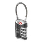 Lewis N. Clark TSA Approved Easy Set Combination Luggage Lock w Steel Cable V563-LC-TSA40-BLK