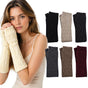 1 Pair Womens Arm Warmers Fingerless Gloves Knitted Long Winter - Assorted V563-LONGARMWARMERS-ASSORTED