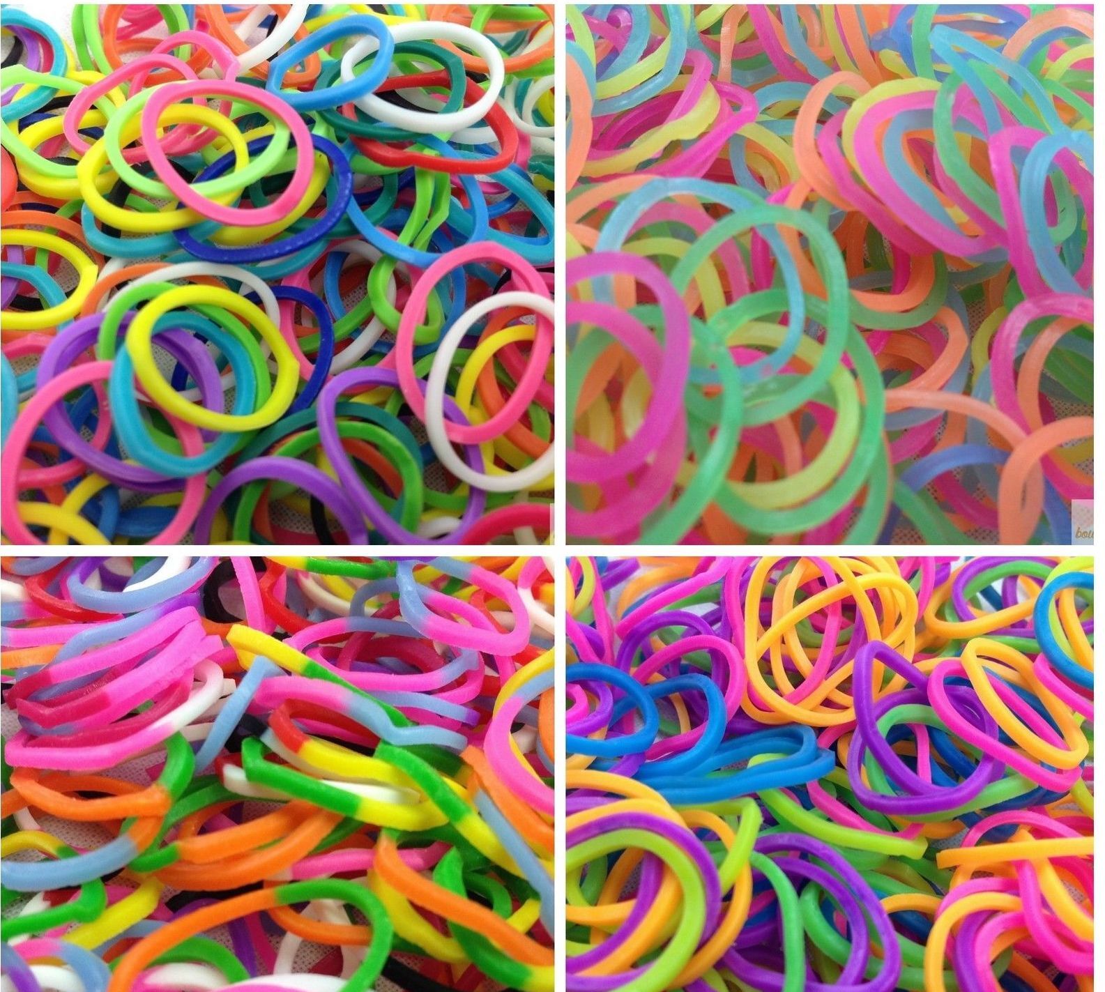 4800 LOOM BANDS Rubber Refill Kit DIY Magical Bracelet 192 S Clips 16 Hooks BULK - Mystery Pack (Assorted V563-LOOMBANDS-4800-MYSPK