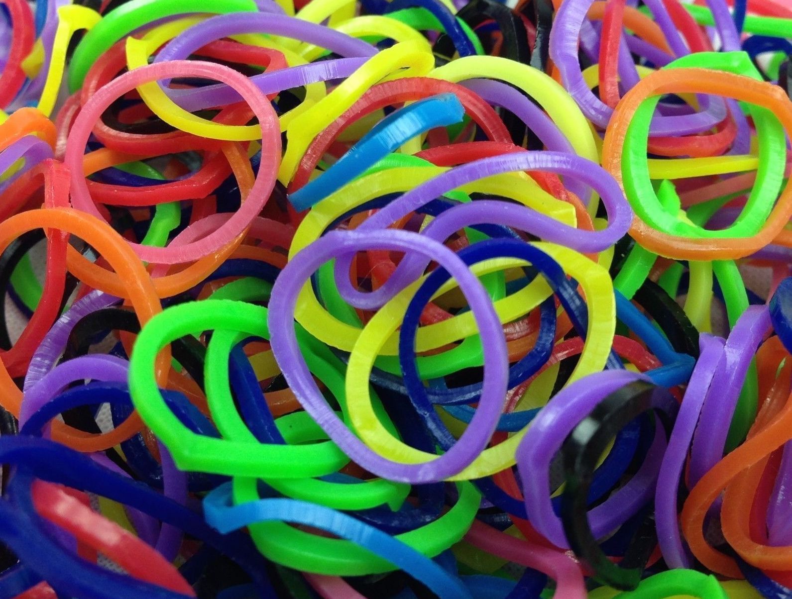 4800 LOOM BANDS Rubber Refill Kit DIY Magical Bracelet 192 S Clips 16 Hooks BULK - Rainbow V563-LOOMBANDS-4800-RNBW