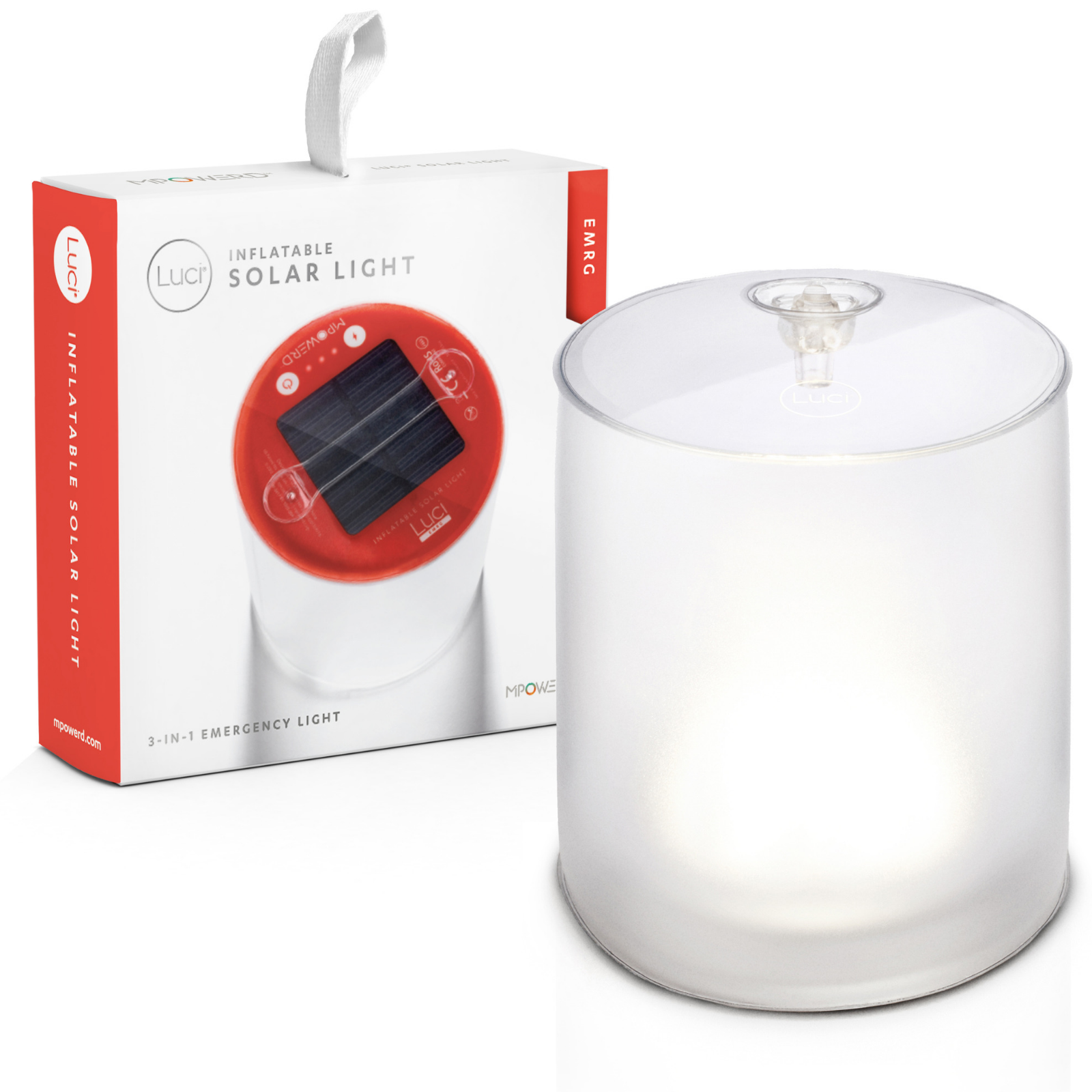 INFLATABLE SOLAR LIGHT by MPOWERD Luci Camping Lantern Waterproof - EMRG V563-LUCIEMRG