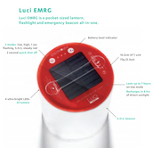 INFLATABLE SOLAR LIGHT by MPOWERD Luci Camping Lantern Waterproof - EMRG V563-LUCIEMRG