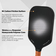 3K Graphite Carbon Fiber Pickleball Paddles Pickle Ball Racket Racquet V563-LX115734