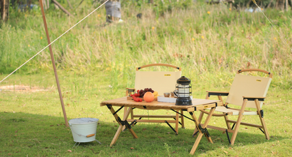 Folding Camping Table Bamboo Roll Up Portable Outdoor Picnic BBQ Desk Beach V563-MD-020MN