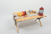 4 Chairs & 1 Table Set Bamboo Camping Folding Portable Outdoor Picnic Travel BBQ V563-MD-020MN_019M-NW__SET4