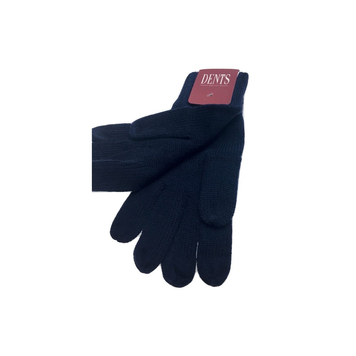 100% PURE WOOL GLOVES Winter Snow Ski Plain Knit Knitted Warm Plain - Navy V563-MK341-NVY