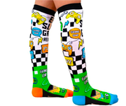 Video Game Toddler Long Knee High Socks - Boy's Unisex Pair - Multicolour V563-MM128-T