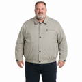 Mens Plus Size Jacket Big & Tall Blazer Zip Up Coat Bomber Military Style in Beige - 5XL